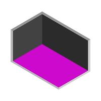 Isometric empty room on white background vector