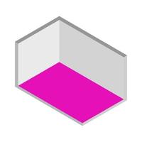 Isometric empty room on white background vector