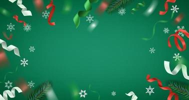 Horizontal Christmas banner with copy space vector