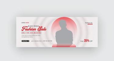 Black Friday fashion sale timeline cover social media banner design Pro Download vector