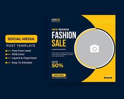 Creative Fashion sale banner social media post and web banner design Free download vector