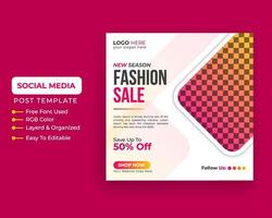 Creative Fashion sale banne social media post and web banner design Pro download vector