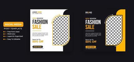 Fashion sale social media banner and web Banner Template pro download vector