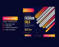 Creative Fashion sale banner social media post and web banner design Free download vector