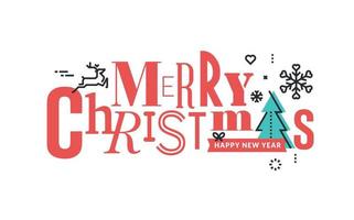 Merry Christmas and Happy New Year vector