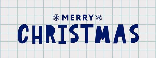 Banner Merry Christmas Holiday New Year Letter font Vector illustration