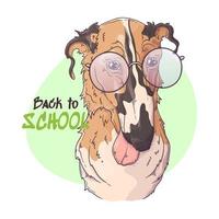 Retrato de perro borzoi dibujado a mano con vector de accesorios. objetos aislados para su diseño. cada objeto se puede cambiar y mover.