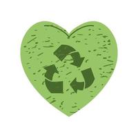 corazón reciclado eco vector