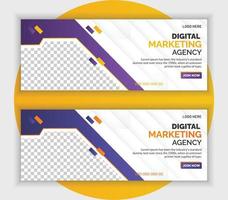 Digital marketing webinar web banner And social media post design vector