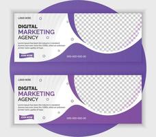 Digital marketing webinar web banner And social media post design vector