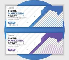 Digital marketing webinar web banner And social media post design vector