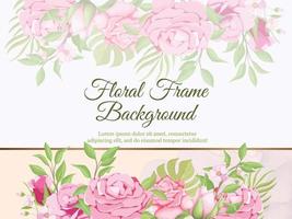 Wedding Banner Background Floral and Leaves Template vector