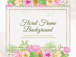 Wedding Banner Background Floral and Leaves Template vector