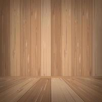 Empty wooden room space for background. Vector. vector