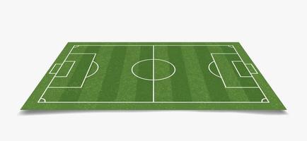 Soccer field or football field isolated on white background. Perspective elements. Vector. vector