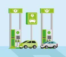 electric vehicles charging vector