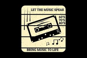 Bring music to life silhouette design vector