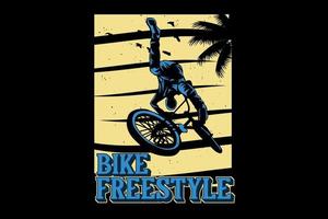 Bike freestyle silhouette design vector