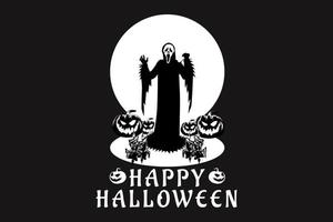 Halloween ghost silhouette design vector
