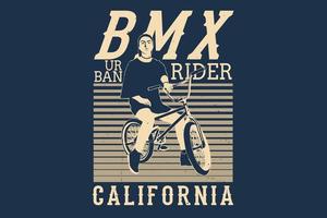 Bike urban rider california silhouette design