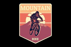 Mountain bike silhouette design vector