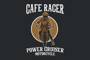 cafe racer power cruiser diseño de motocicleta vector