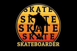 Skateboarder silhouette design vector