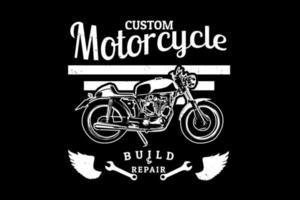 diseño de silueta de motocicleta personalizada vector