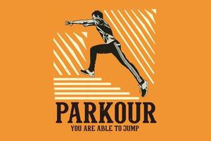 parkour puedes saltar diseño vector