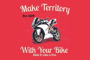 Make territory with your bike silhouette design vector