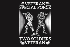 Veteran special force silhouette design