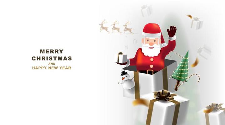 Merry Christmas and happy new year banner with decoration for christmas festival.