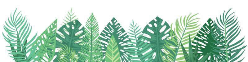 summer tropical leaf banner, illustration for design wedding invitations, greeting cards, postcards.