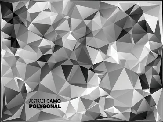Abstract Military Camouflage Background Made of Geometric Triangles Shapes. Vector illustration.