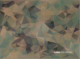 Abstract Vector Military Camouflage Background Made of Geometric Triangles Shapes.