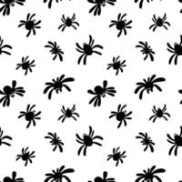 Seamless pattern with spiders vector