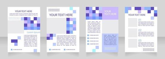 Educational lecture program blank brochure layout design vector