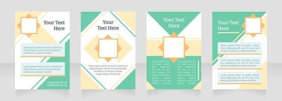 Inform target customer blank brochure layout design vector