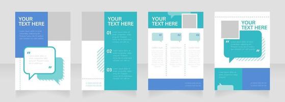 Customer assistance blank brochure layout design vector