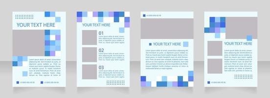 Volunteer organization promotion blank brochure layout design vector