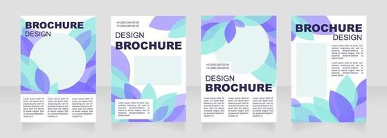 Ecology blue blank brochure layout design vector