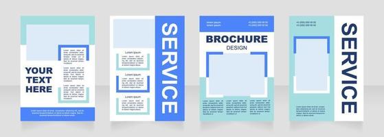 Marketing agency blue blank brochure layout design vector