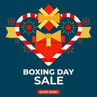 plantilla de diseño de publicación de redes sociales de venta de boxing day vector