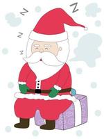 merry christmas with Santa Claus collection vector