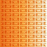 Seamless pattern with tiger silhouette vector