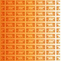 Seamless pattern with tiger silhouette vector