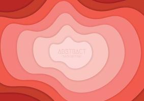 Abstract living coral color design wavy pattern decorative style header template. Overlapping with shadow style background. illustration vector