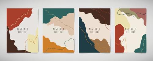 Abstract minimal fashion of colors cover design brochure template artwork. Design of classic move background set. illustration vector