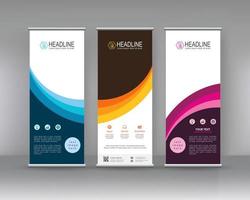 Roll up banner stand brochure flyer vertical template design, covers ,infographics ,vector abstract geometric background, modern x-banner vector