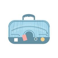 blue suitcase travel vector